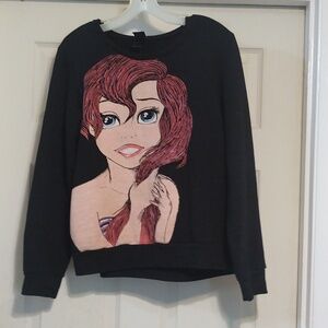 Disney The little mermaid pullover sweatshirt size M